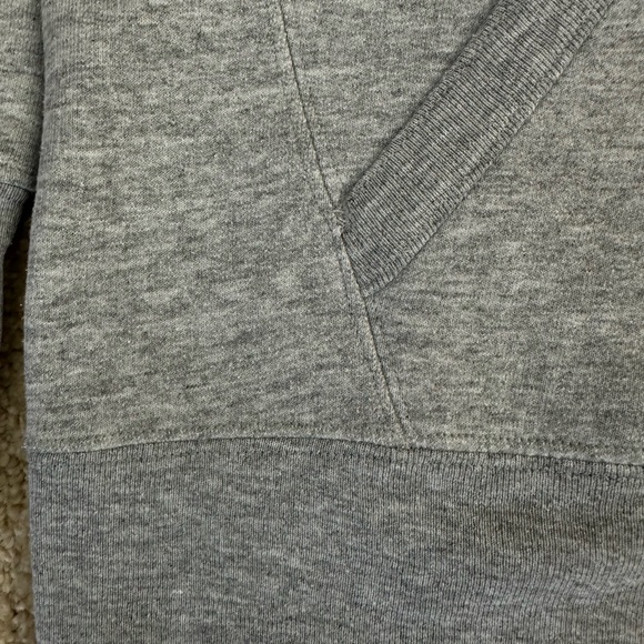 Women’s Small Champion Hoodie Sweatshirt In Gray with blue and red champion word - Picture 2 of 16